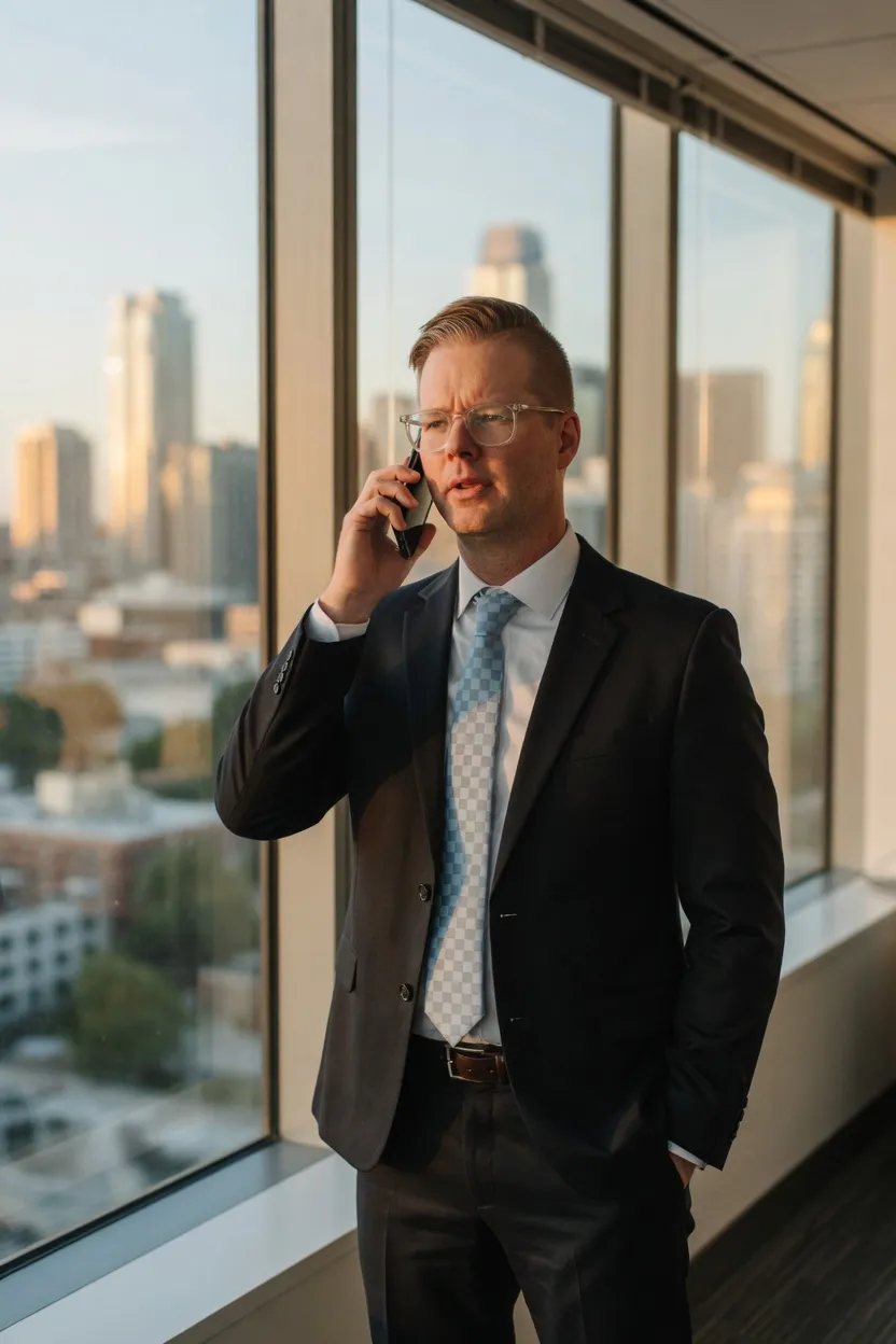 William J. Gould speaking on the phone